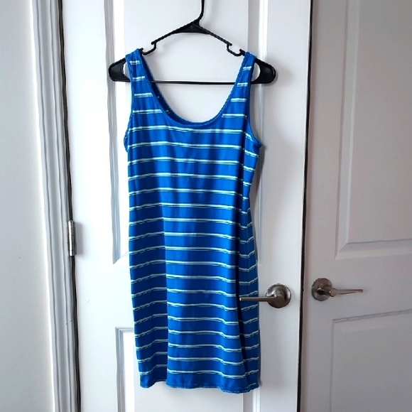 Mossimo Supply Co. Dresses & Skirts - Mossimo Blue and White Striped Sleeveless Dress Medium